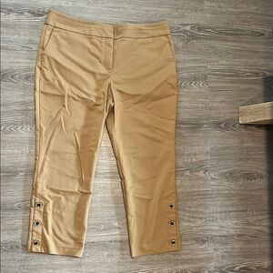 Ann Taylor Tan Cropped Ankle Pants